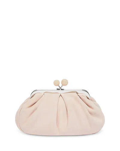Weekend Max Mara Small Leather Pasticcino Bag In White