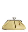 Weekend Max Mara Small Leather Pasticcino Cross-body Bag In Yellow