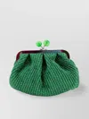 Weekend Max Mara Small Pasticcino Bag In Raffia Fabric