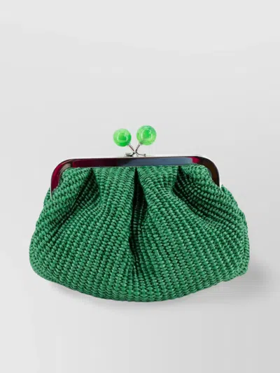 Weekend Max Mara Small Pasticcino Bag In Raffia Fabric