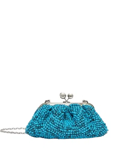 Weekend Max Mara Small Pasticcino Bead-embellished Clutch Bag In White