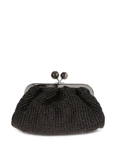 Weekend Max Mara Small Pasticcino Clutch Bag In Black
