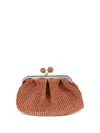 Weekend Max Mara Small Raffia-effect Pasticcino Bag In Orange