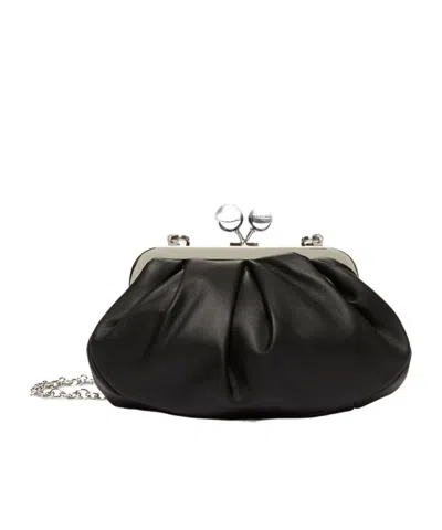 Weekend Max Mara Small Pasticcino Shoulder Bag In Black