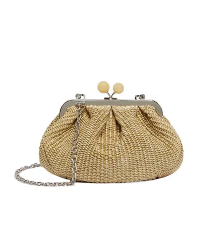 Weekend Max Mara Small Raffia-effect Pasticcino Bag