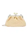 Weekend Max Mara Small Raffia-effect Pasticcino Bag In Nude