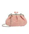 Weekend Max Mara Small Raffia-effect Pasticcino Bag In Pink