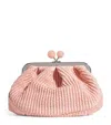 Weekend Max Mara Small Raffia-effect Pasticcino Bag In Pink