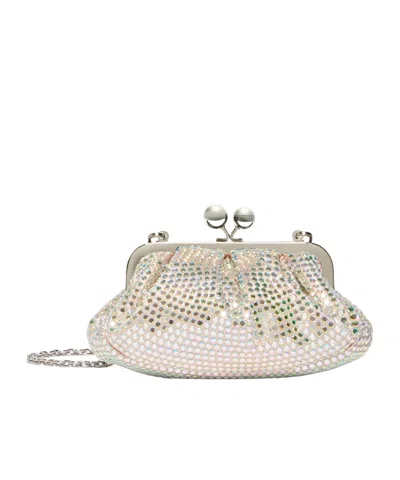 Weekend Max Mara Small Satin Pasticcino Shoulder Bag In Neutral