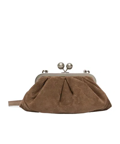 Weekend Max Mara Small Split Calfskin Pasticcino Bag In Brown