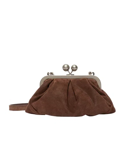 Weekend Max Mara Small Split Calfskin Pasticcino Bag In Brown