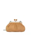 Weekend Max Mara Small Suede Pasticcino Bag In Brown