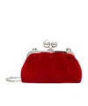 Weekend Max Mara Ball-detail Cotton Clutch Bag In Red