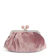 Weekend Max Mara Small Velvet Pasticcino Clutch Bag In Pink