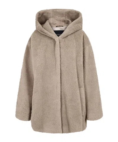 Weekend Max Mara Solid Color Coat In Nude
