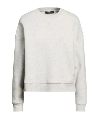 Weekend Max Mara Solid Color Fleece Long-sleeve Sweatshirt In Grey