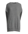 Weekend Max Mara Solid Color Knit Top In Gray
