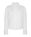 Weekend Max Mara Solid Color Long Sleeve Shirt In White