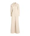 Weekend Max Mara Solid Color Long-sleeve Jumpsuit In Nude