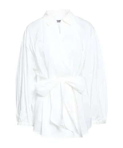 Weekend Max Mara Solid Color Long-sleeve Shirt In White
