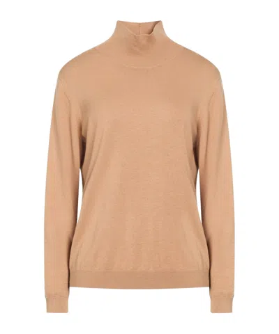 Weekend Max Mara Solid Color Polo Necks In Brown