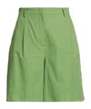 Weekend Max Mara Solid Color Shorts In Green