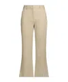 Weekend Max Mara Solid Color Versatile Minimalist Flared Casual Trousers In Neutral