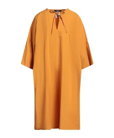 Weekend Max Mara Woman Midi Dress Marigold Size 10 Cotton In Brown
