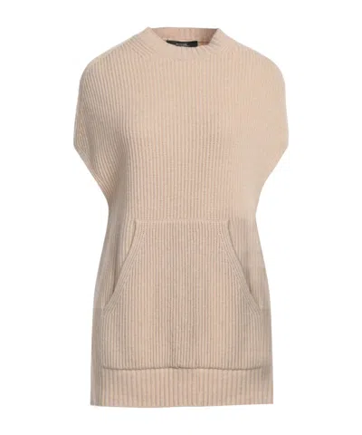Weekend Max Mara Solid-color Knitted Short-sleeved Shirt In Gray