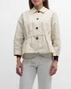 Weekend Max Mara Song Patch-pocket Cotton And Linen-blend Jacket In Ivory