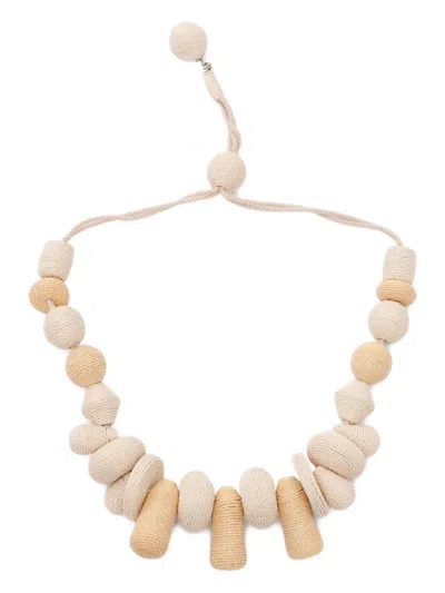 Weekend Max Mara Soraia Rope-beaded Necklace In Neutral