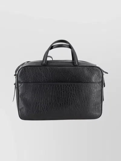 Weekend Max Mara Spacious Nappa Leather Cross-body Satchel In Black