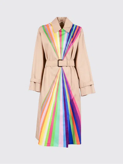 Weekend Max Mara Spalanca Printed Cotton Trench Coat In Multi