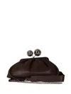Weekend Max Mara Sphere-detail Leather Clutch Bag In Brown