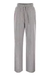Weekend Max Mara Sponda Drawstring Trousers In Gray