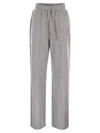 Weekend Max Mara Sponda Drawstring Trousers In Gray