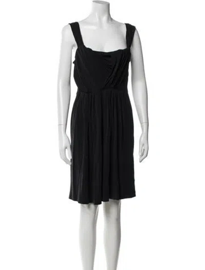 Pre-owned Weekend Max Mara Square Neckline Knee-length Dress In Black