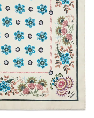 Weekend Max Mara Square Silk Scarf In White