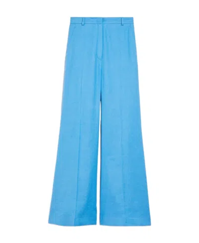 Weekend Max Mara Straight Casual Pants In Blue