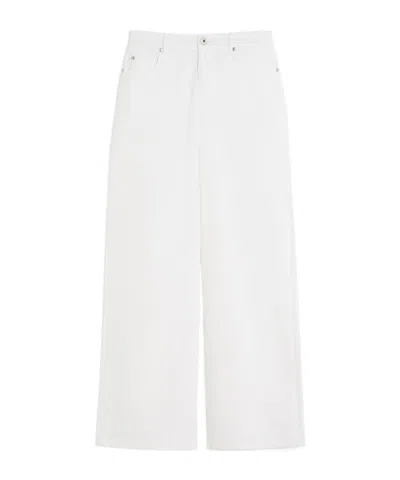 Weekend Max Mara Straight Casual Pants In White