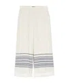 Weekend Max Mara Straight Casual Pants In White