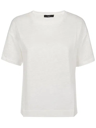 Weekend Max Mara Straight Fit Crewneck Blouse In White