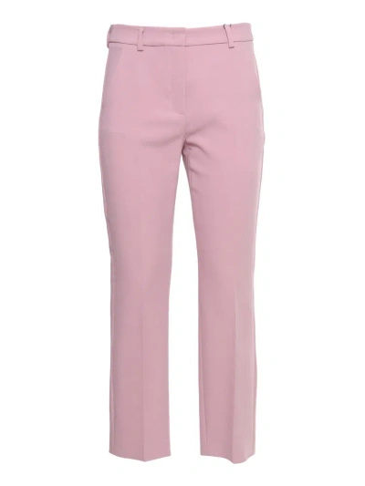 Weekend Max Mara Straight Fit Cropped Trousers In Rosa