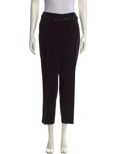 Pre-owned Weekend Max Mara Straight Leg Pants In Black