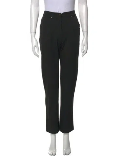 Pre-owned Weekend Max Mara Straight Leg Pants In Black