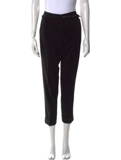 Pre-owned Weekend Max Mara Straight Leg Pants In Black