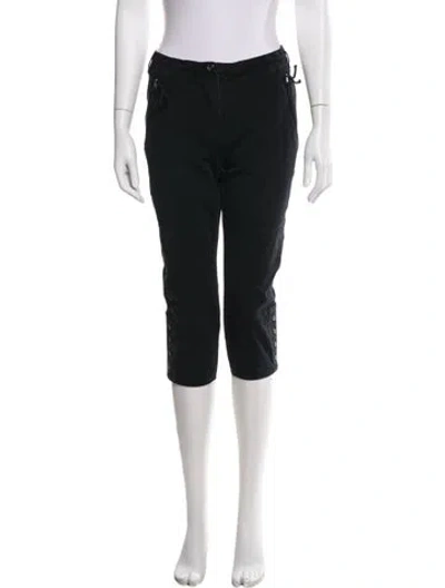Pre-owned Weekend Max Mara Straight Leg Pants In Black