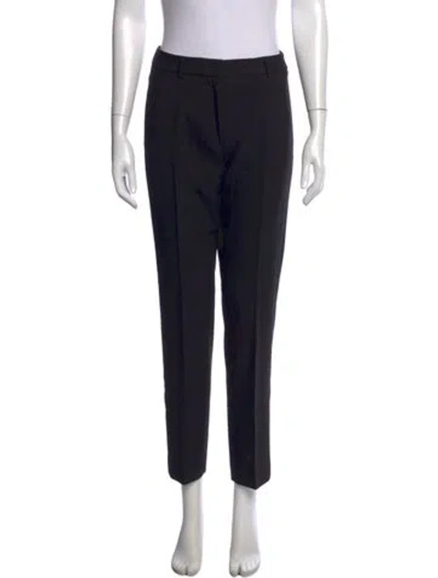 Pre-owned Weekend Max Mara Straight Leg Pants In Black