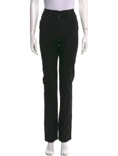 Pre-owned Weekend Max Mara Straight Leg Pants In Black