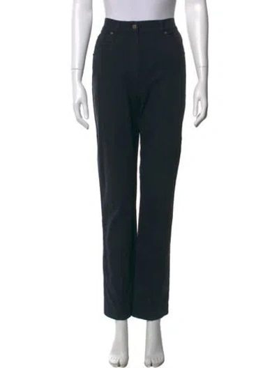 Pre-owned Weekend Max Mara Straight Leg Pants In Black